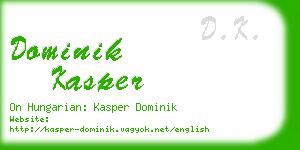 dominik kasper business card